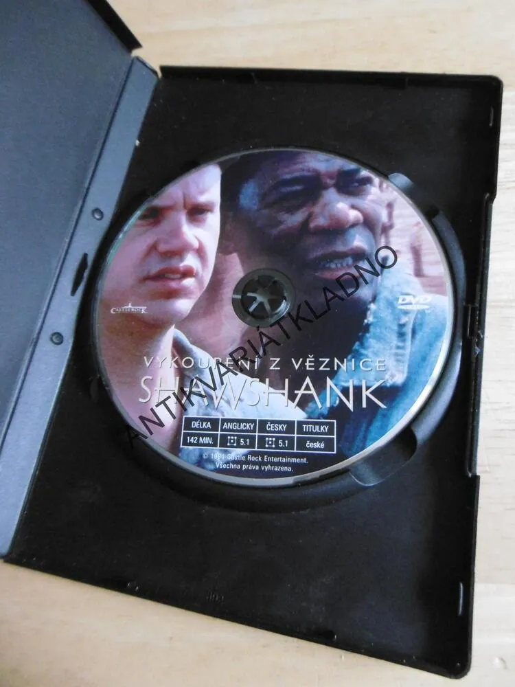 VYKOUPENÍ Z VĚZNICE SHAWSHANK, MORGAN FREEMAN, DVD FILM