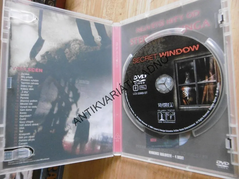 TEMNÉ OKNO, JOHNNY DEPP, DVD FILM