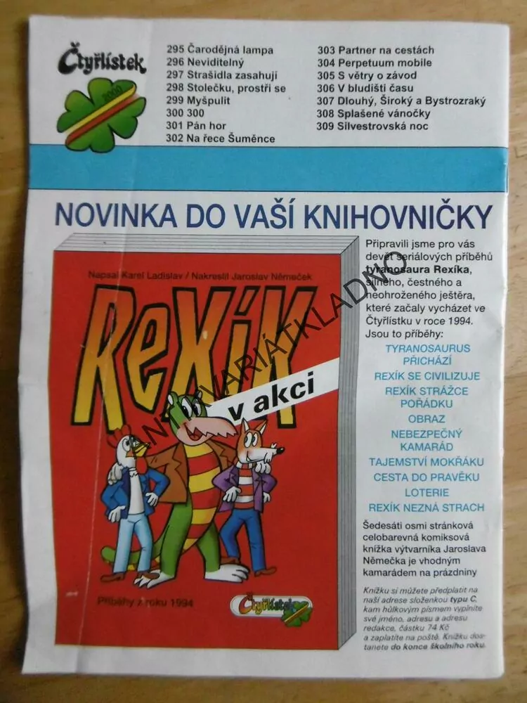 ČTYŘLÍSTEK 301 - PÁN HOR