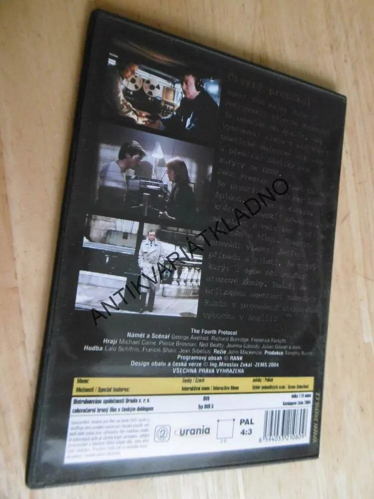ČTVRTÝ PROTOKOL, MICHAEL CAINE, PIERCE BROSNAN, DVD FILM