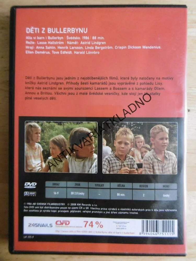 DĚTI Z BULLERBYNU, DVD FILM