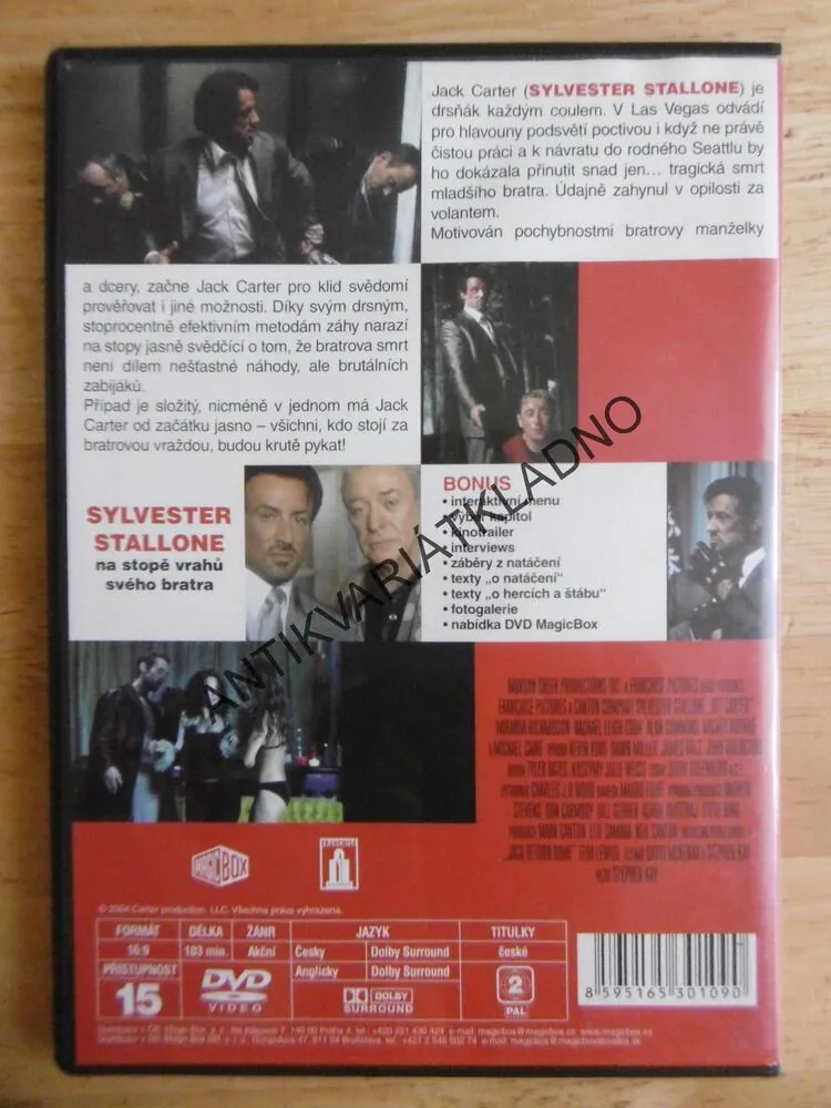 SEJMĚTE CARTERA, STALLONE, DVD FILM