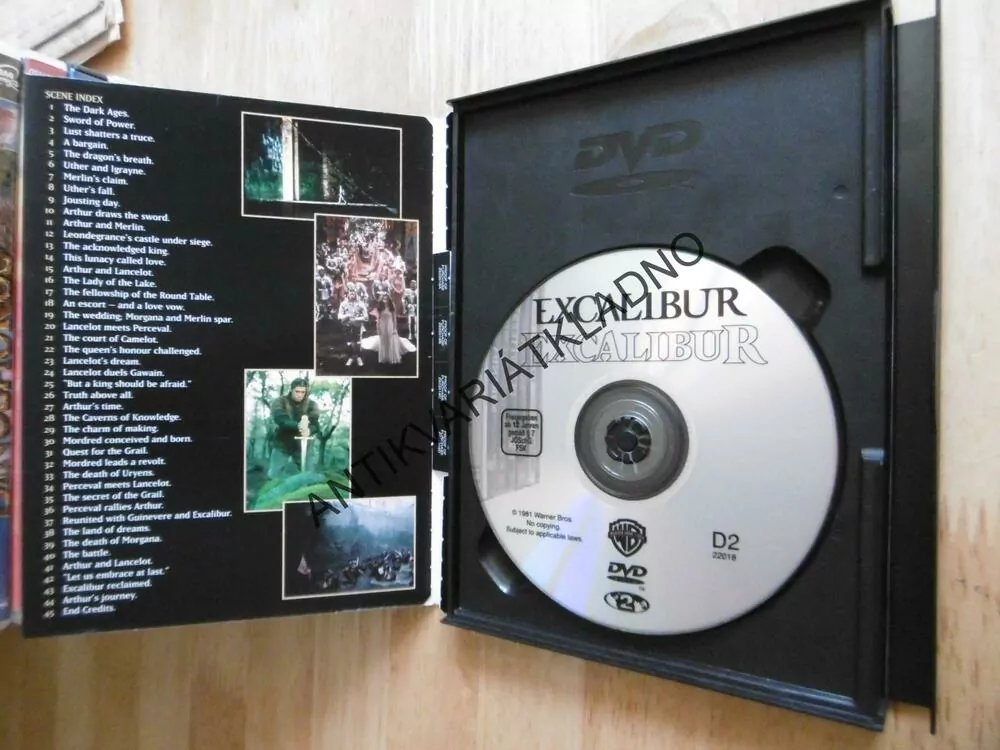 EXCALIBUR, ČESKÉ TITULKY, DVD FILM