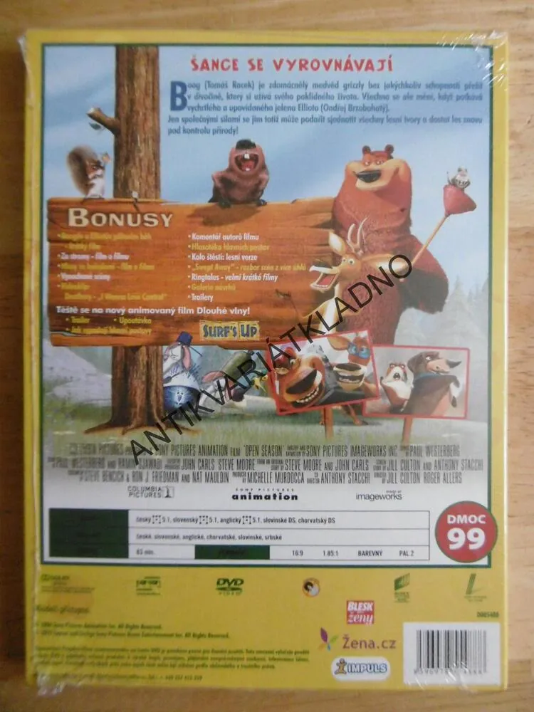 LOVECKÁ SEZÓNA, ANIMOVANÝ DVD FILM,