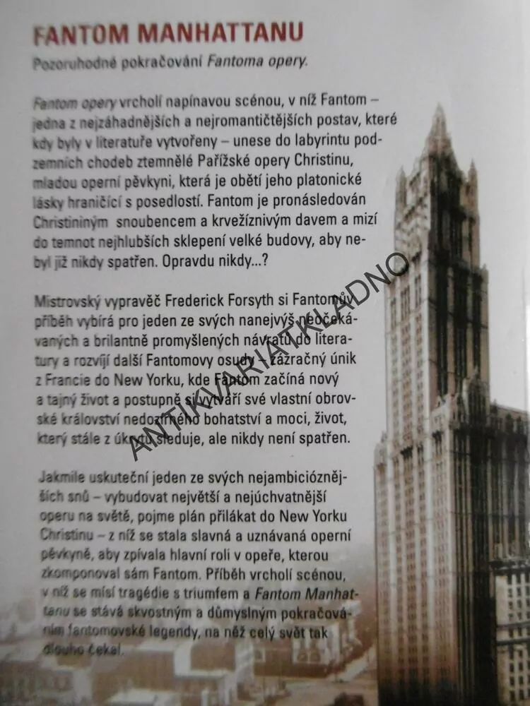 FANTOM MANHATTANU, FREDERICK FORSYTH, **an