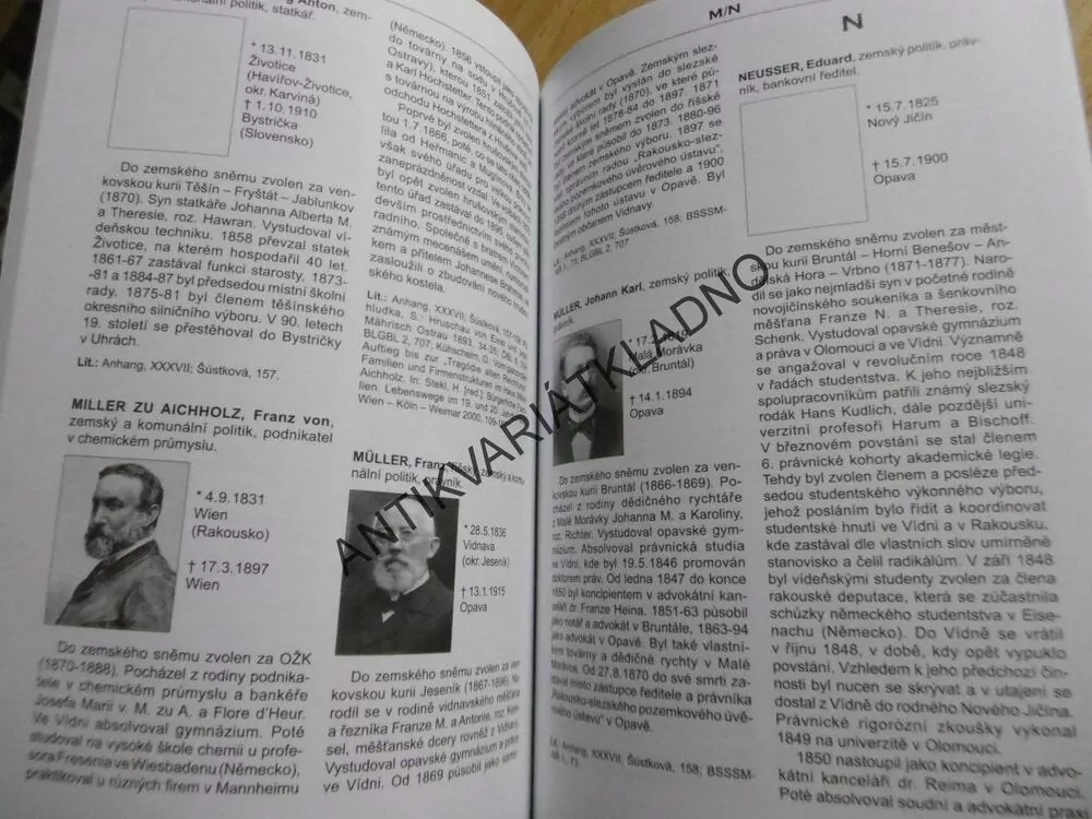 BIOGRAFICKÝ SLOVNÍK SLEZSKA A SEVERNÍ MORAVY, **an