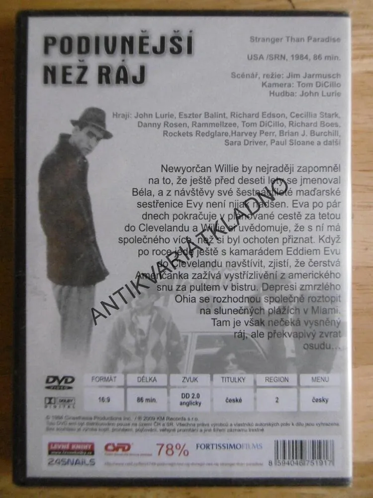 PODIVNĚJŠÍ NEŽ RÁJ, DVD FILM
