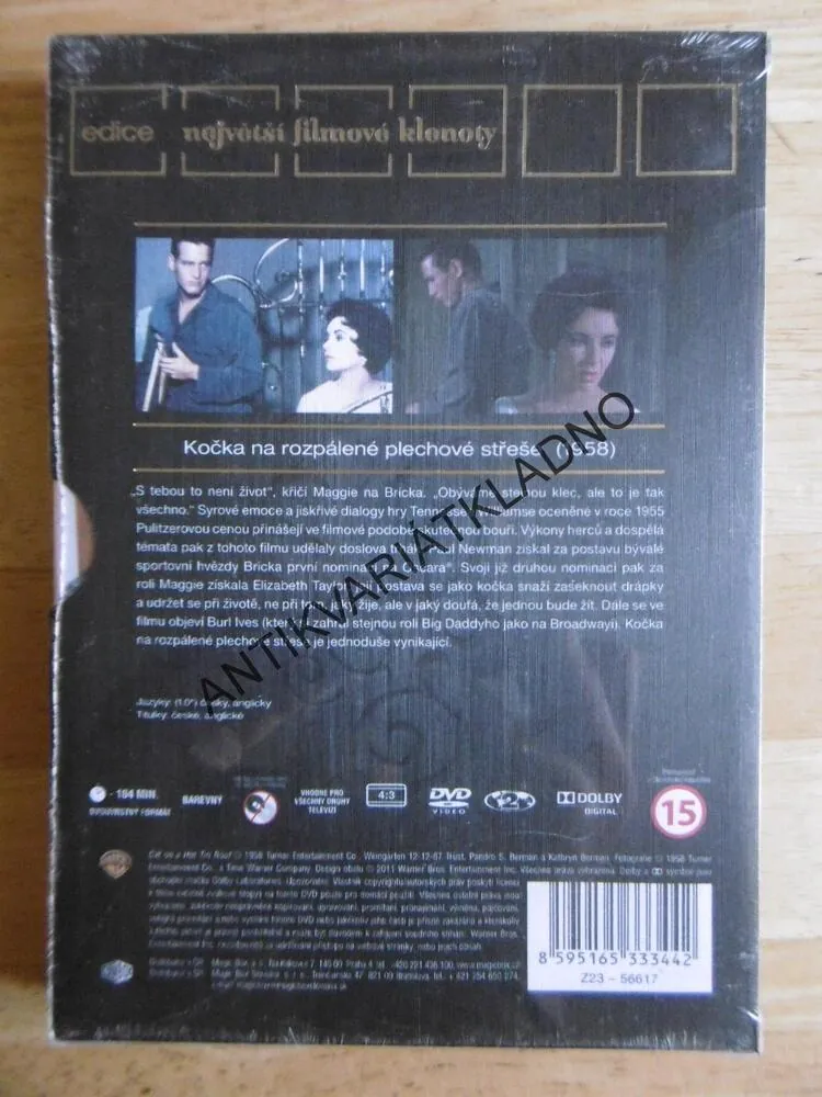 KOČKA NA ROZPÁLENÉ PLECHOVÉ STŘEŠE, DVD FILM
