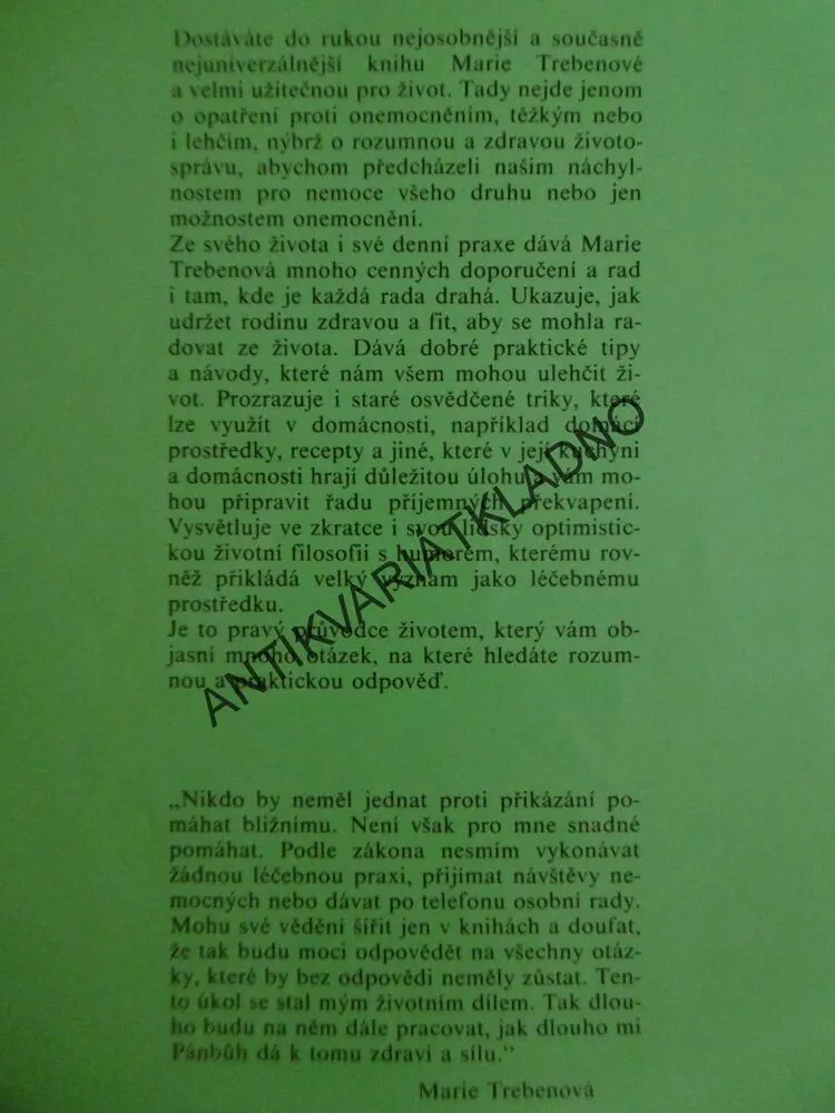 Z MÉ DOMÁCÍ LÉKÁRNY, MARIA TREBEN, **an