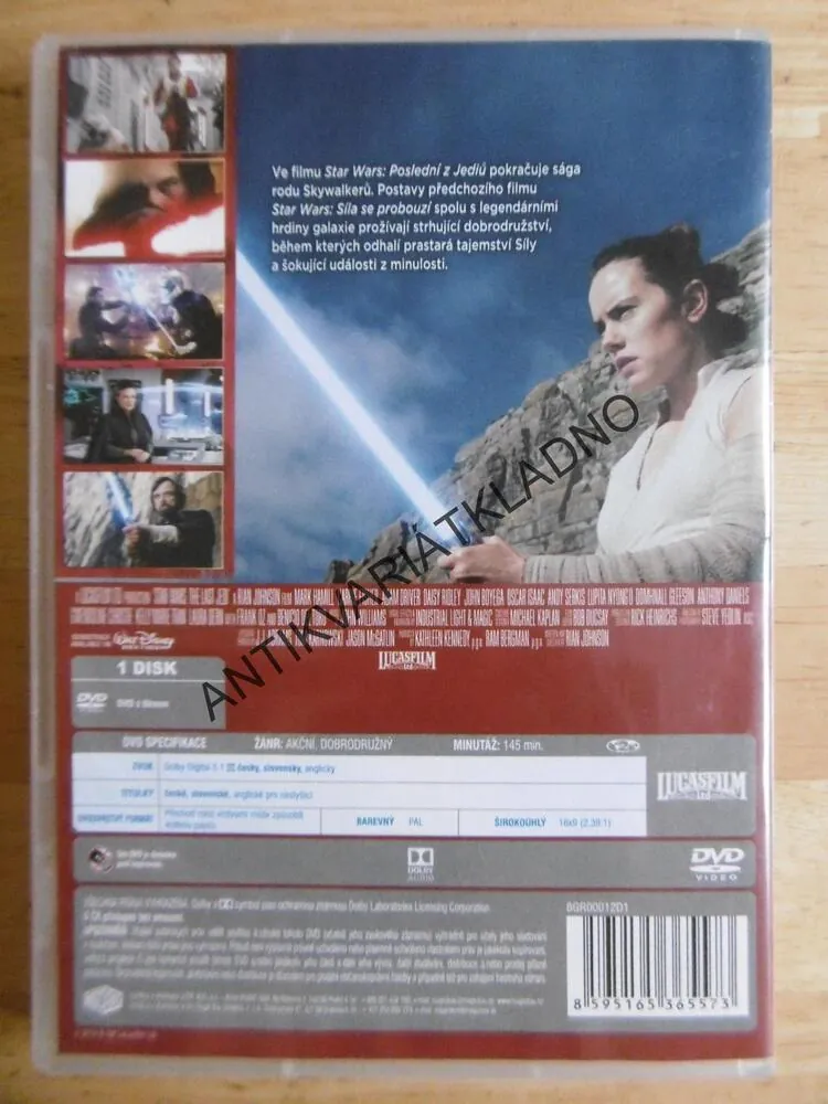 STAR WARS, POSLEDNÍ Z JEDIŮ, DVD FILM