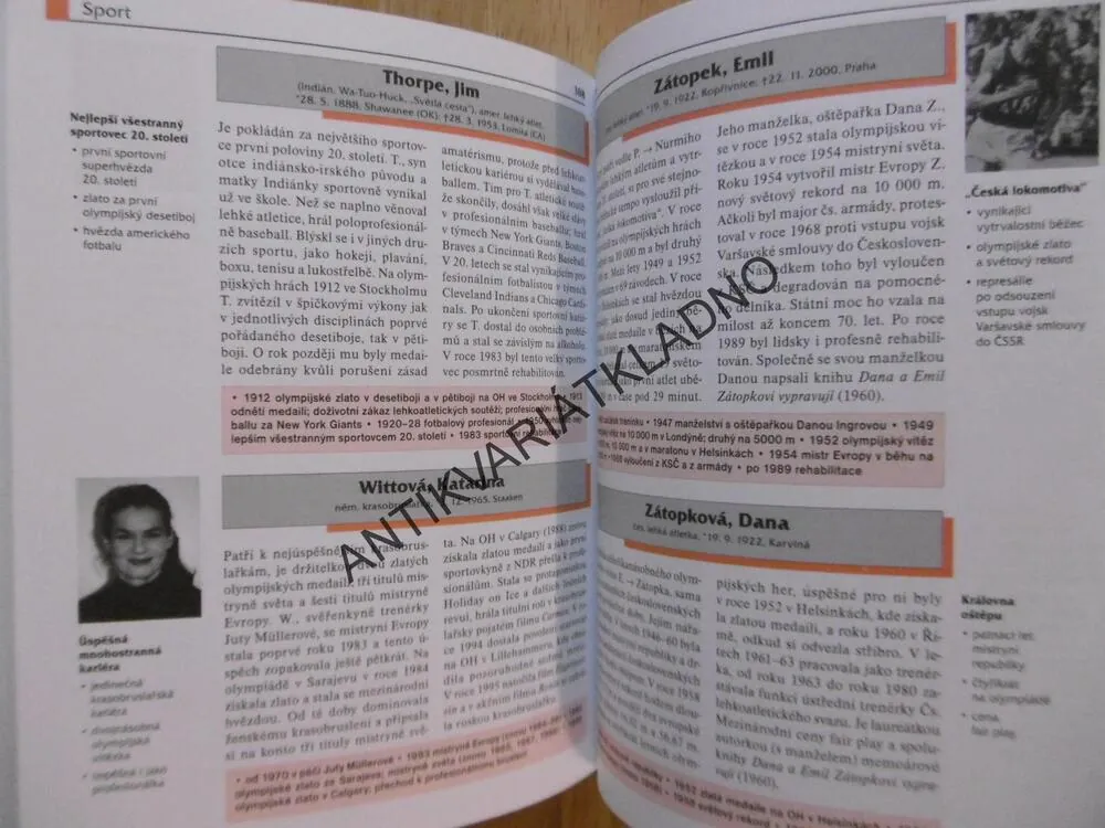 LEXIKON OSOBNOSTÍ 20. STOLETÍ, DĚJINY, KULTURA, UMĚNÍ, SPORT A DALŠÍ, **an
