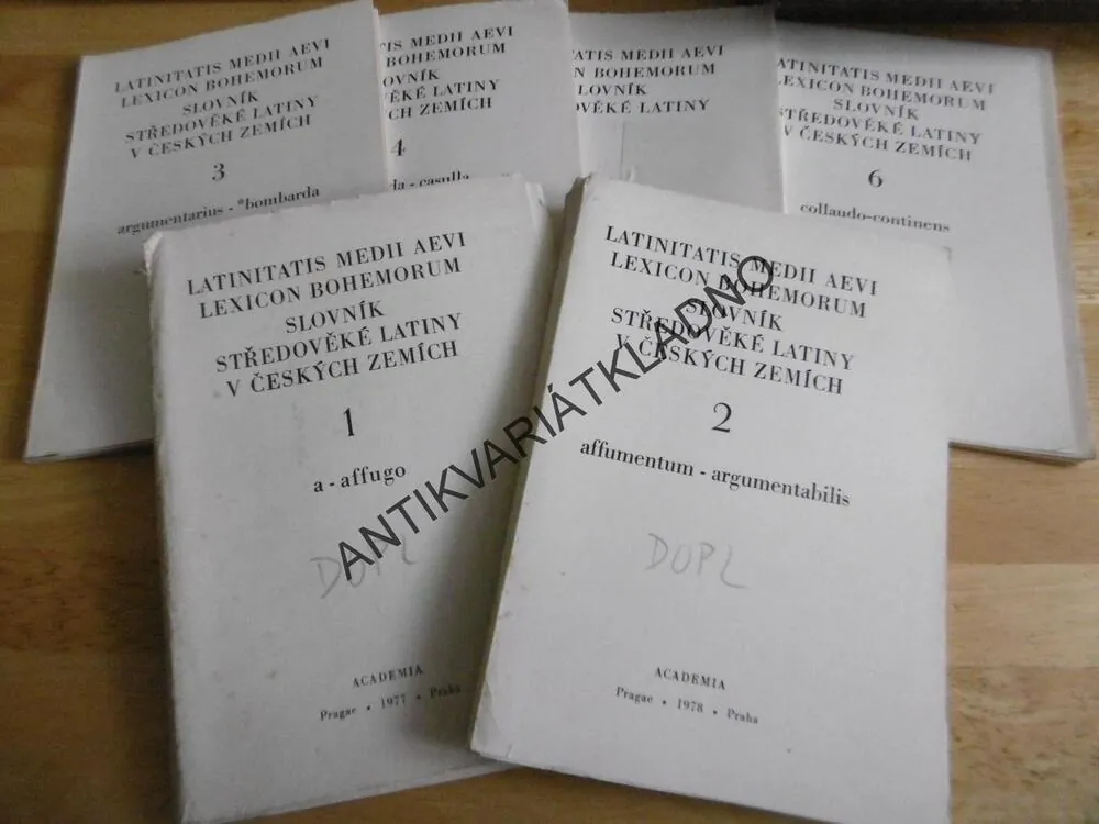SLOVNÍK STŘEDOVĚKÉ LATINY V ČESKÝCH ZEMÍCH, 1-6, 1977, 