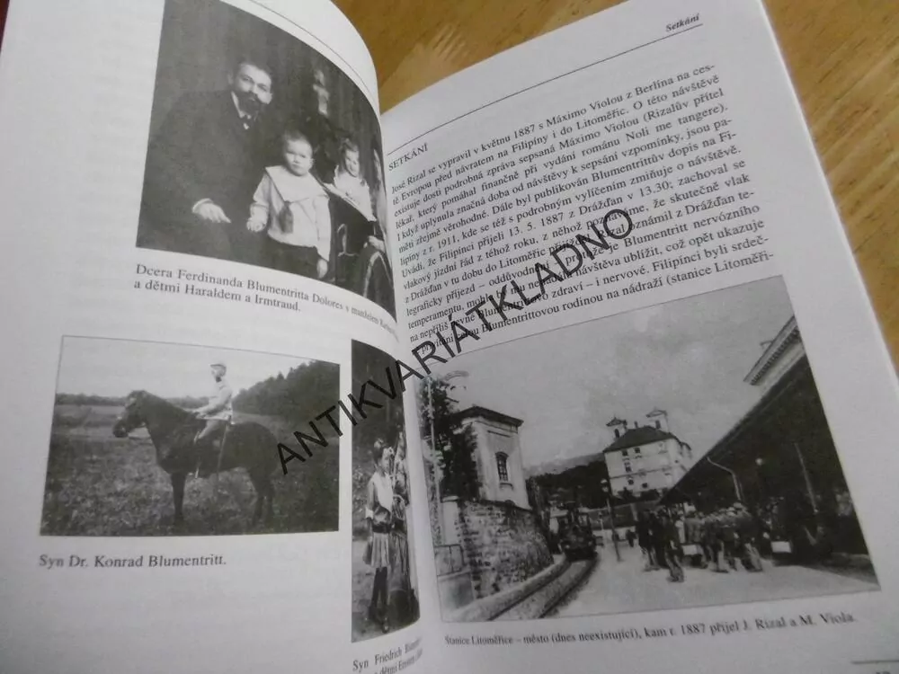 JOSÉ RIZAL, FERDINAND BLUMENTRITT A NOVODOBÉ FILIPÍNY, JINDŘICH TOMAS