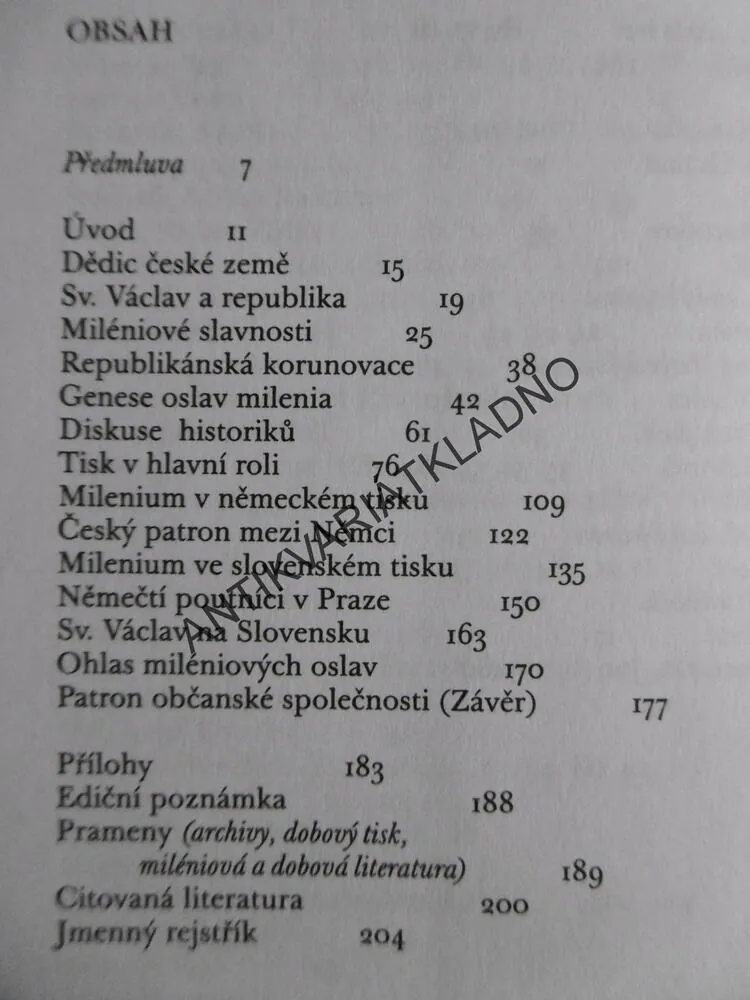 SVATOVÁCLAVSKÉ MILÉNIUM, PETR PLACÁK, **an
