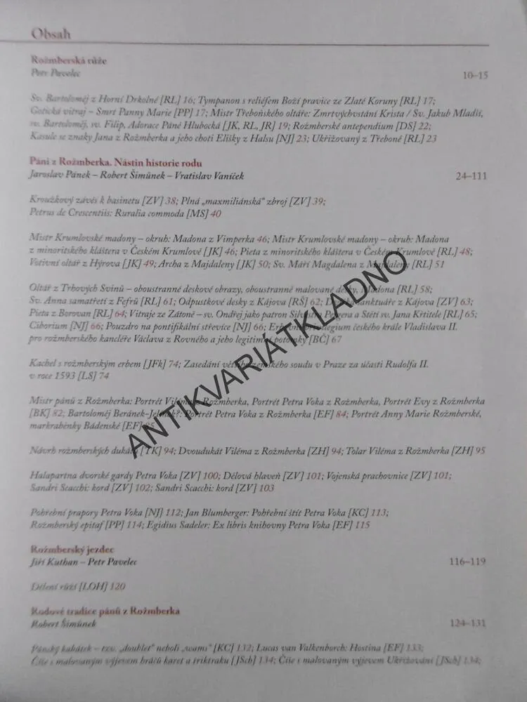 ROŽMBERKOVÉ, STRUČNÝ PRŮVODCE VÝSTAVOU, **an