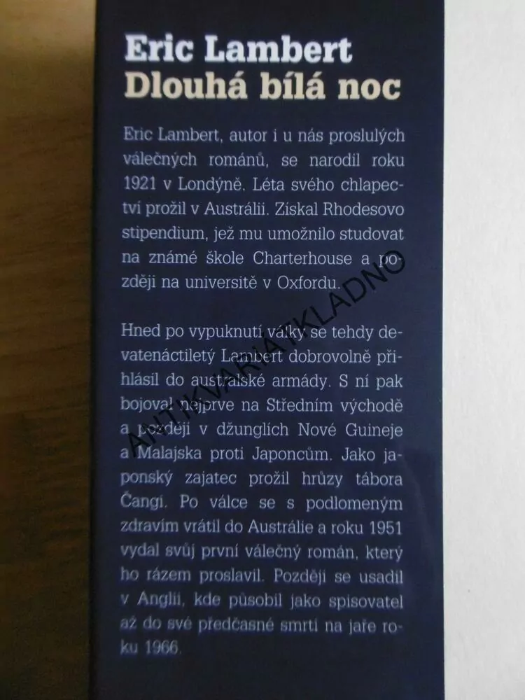 DLOUHÁ BÍLÁ NOC, ERIC LAMBERT, **an