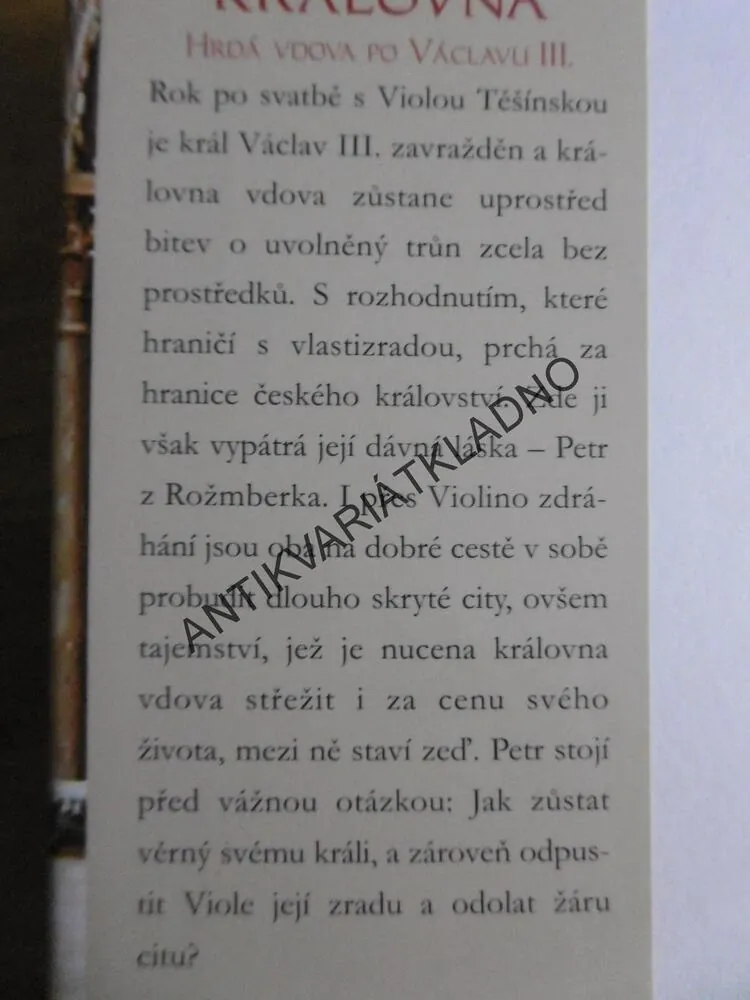 ZATOULANÁ KRÁLOVNA, HRDÁ VDOVA PO VÁCLAVU III., OLDŘIŠKA CIPROVÁ, **an