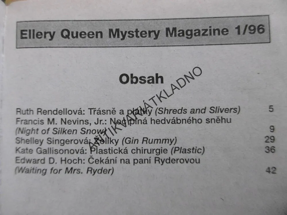 NEJLEPŠÍ DETEKTIVNÍ PŘÍBĚHY SVĚTOVÝCH AUTORŮ, **an