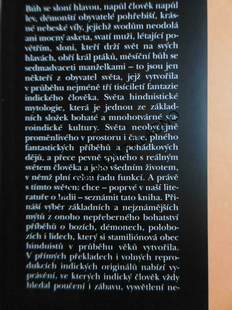 BOHOVÉ S LOTOSOVÝMA OČIMA, HINDUISTICKÁ MYTOLOGIE, **an