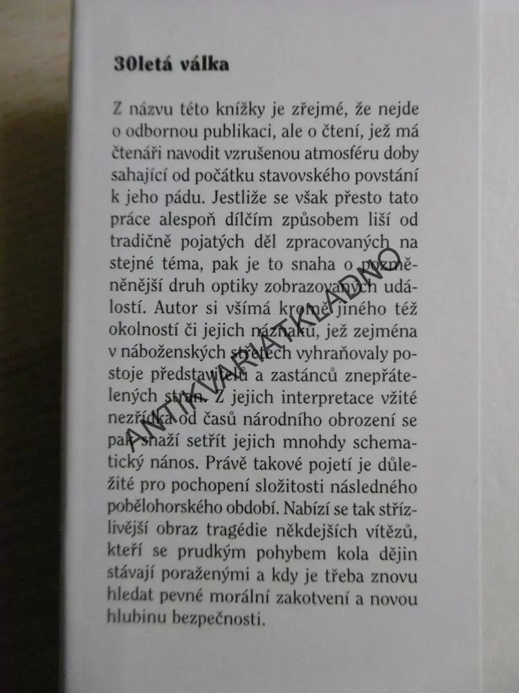 30LETÁ VÁLKA, EDICE MÝTY A REALITA, ZDENĚK VYHLÍDAL, **an