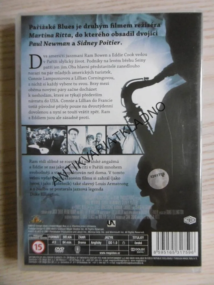 PAŘÍŽSKÉ BLUES, DVD FILM