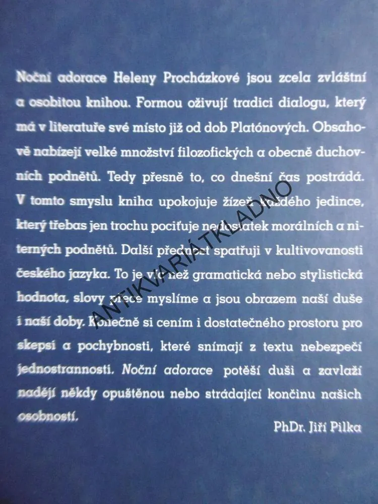 NOČNÍ ADORACE, HELENA PROCHÁZKOVÁ, **an
