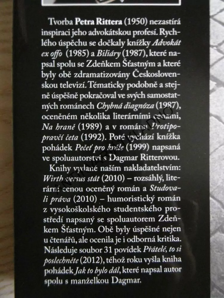 A POSLEDNÍ PŘIŠEL KAT, PETR RITTER - AUTOGRAM, **an