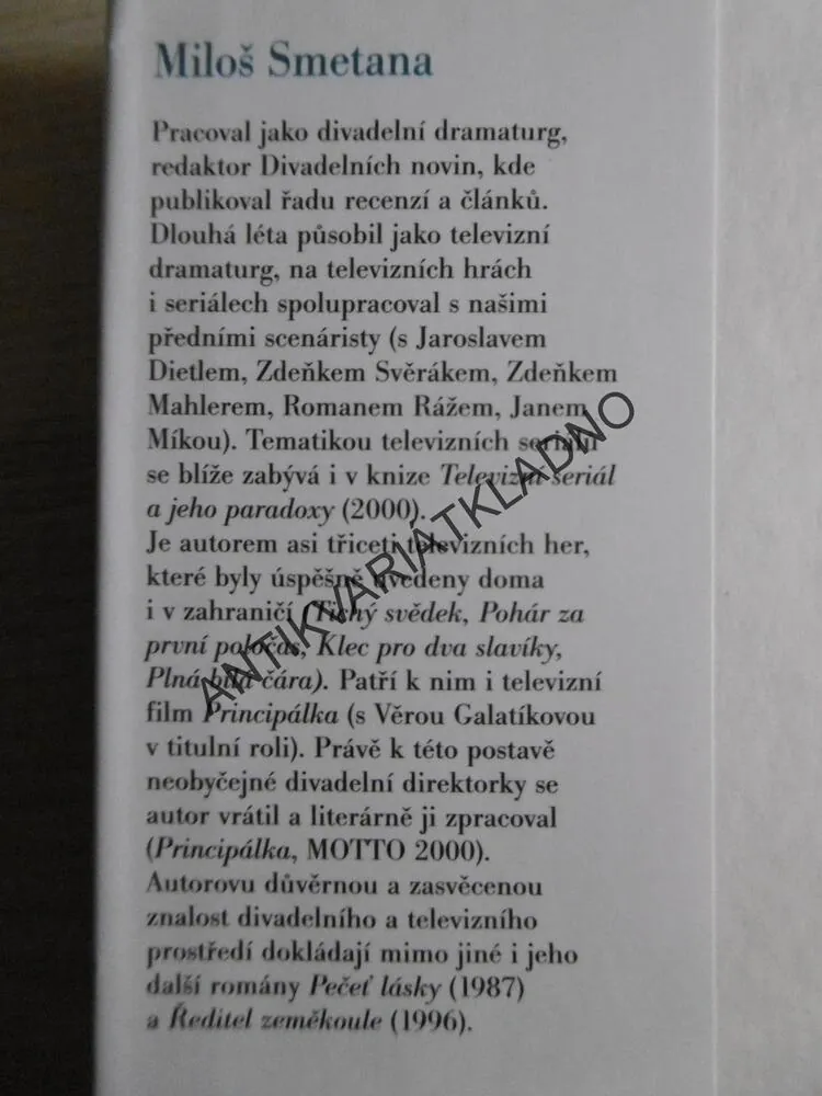 SOKYNĚ, MILOŠ SMETANA, **an