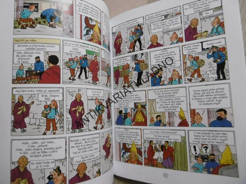 TINTINOVA DOBRODRUŽSTVÍ, TINTIN V TIBETU, HERGÉ, **an