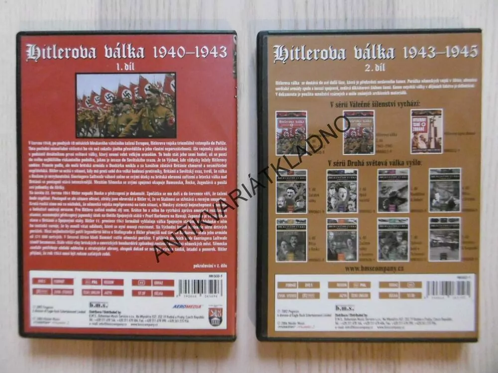 HITLEROVA VÁLKA 1-2, DVD FILM 