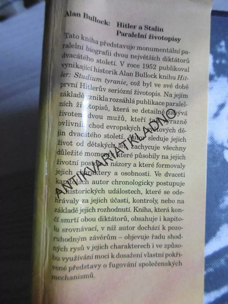 HITLER A STALIN, PARALELNÍ ŽIVOTOPISY, ALLAN BULLOCK, **an