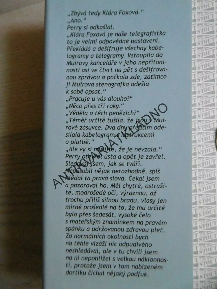 DĚDICTVÍ KLÁRY FOXOVÉ, REX STOUT, **an
