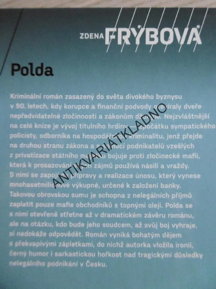 POLDA, ZDENA FRÝBOVÁ, **an
