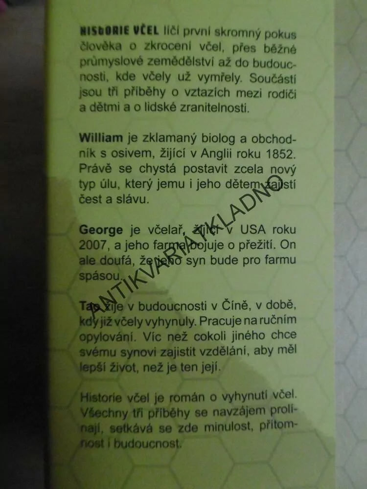 HISTORIE VČEL, MAJA LUNDE, ROMÁN O VYHYNUTÍ VČEL