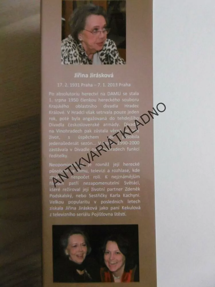 JIŘINA JIRÁSKOVÁ, HVĚZDOU Z VLASTNÍ VŮLE, RENÁTA NOVOTNÁ, **an