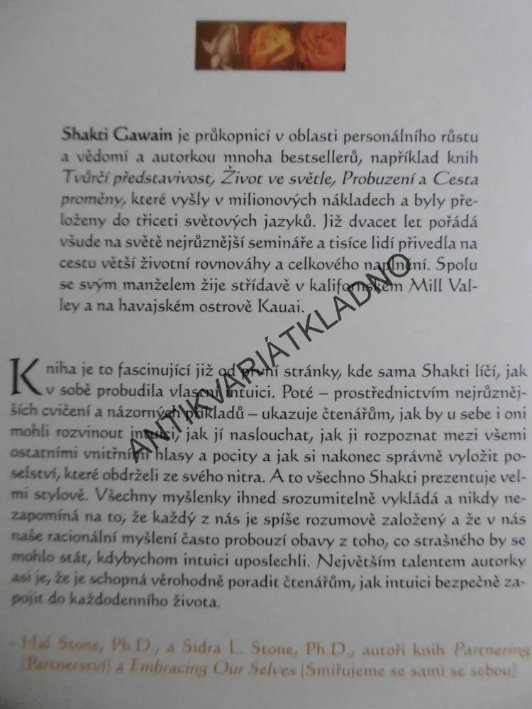 ROZVÍJENÍ INTUICE, TVŮRČÍ PŘEDSTAVIVOST II., SHAKTI GAWAIN, **an