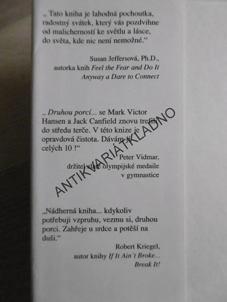 SLEPIČÍ POLÉVKA PRO DUŠI 2.PORCE, CANFIELD, **an