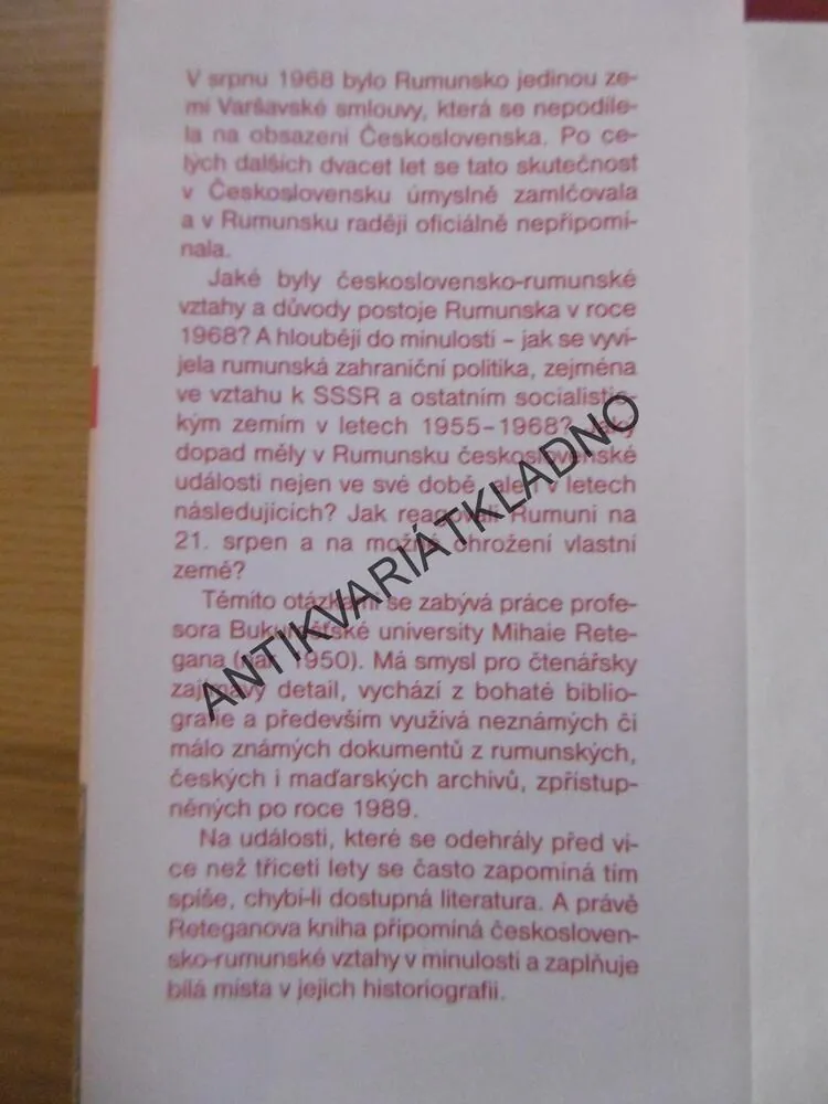 VE STÍNU PRAŽSKÉHO JARA, 1968, MIHAI RETEGAN,, **an