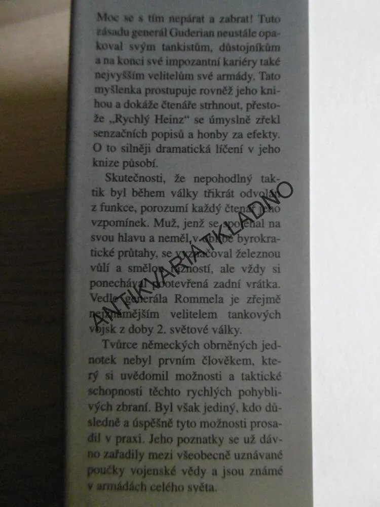 VZPOMÍNKY GEBERÁLA GUDERIANA, HEINZ GUDERIAN, **an