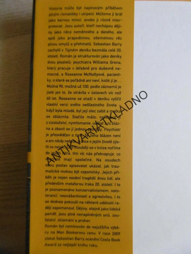 TAJNÝ DENÍK, SEBASTIAN BARRY, **an