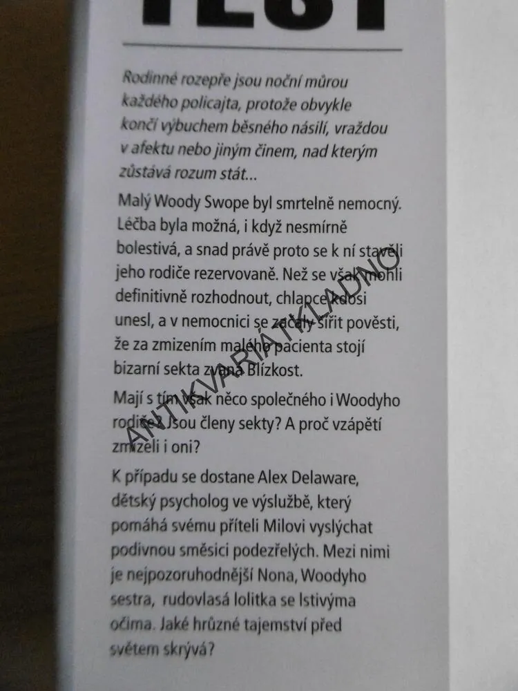 KREVNÍ TEST, JONATHAN KELLERMAN, **an