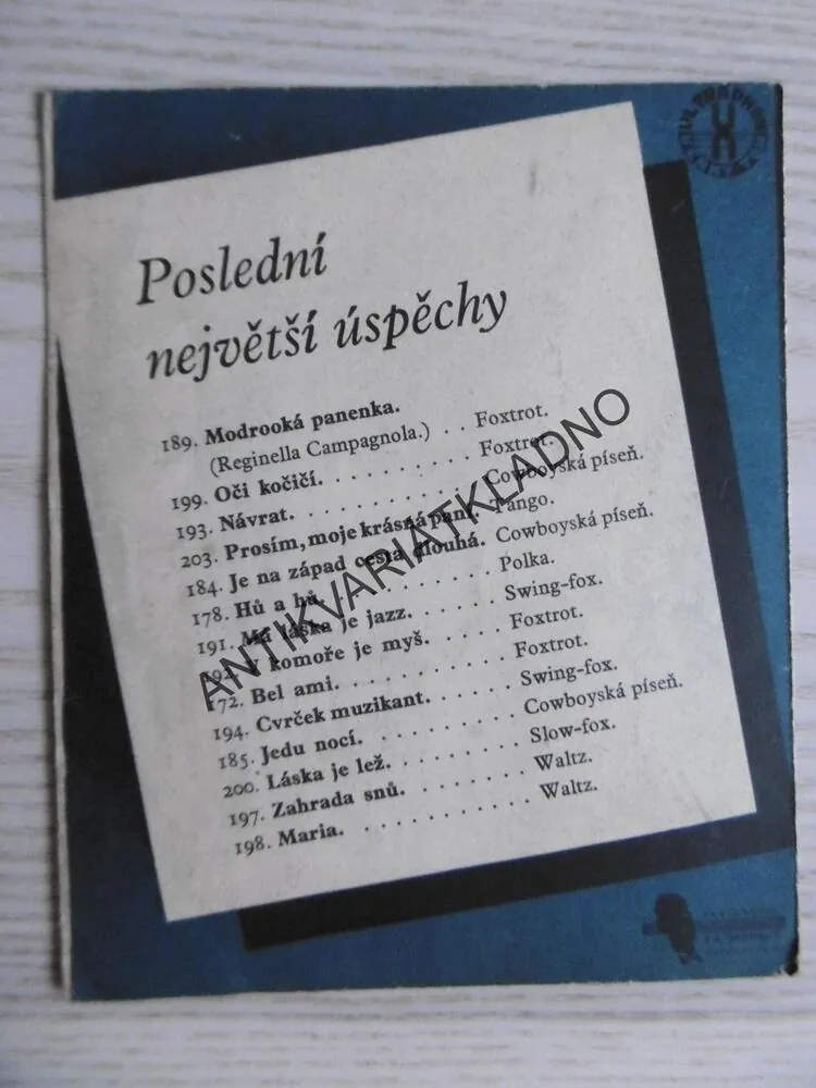RÁDA ZPÍVÁM BLUES, HOT, ZPĚVNÍK, NOTY, TEXTY, 1 ks