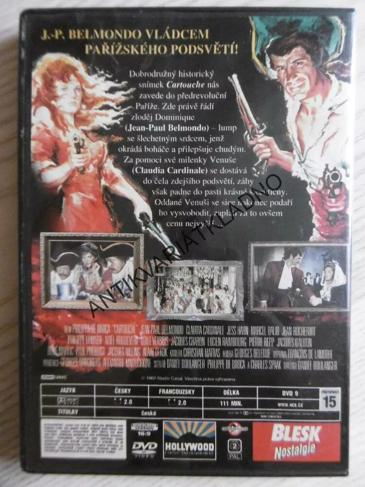 CARTOUCHE, BELMONDO, CARDINALE, DVD FILM