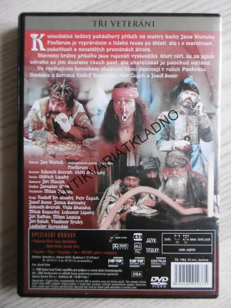 TŘI VETERÁNI, DVD FILM 