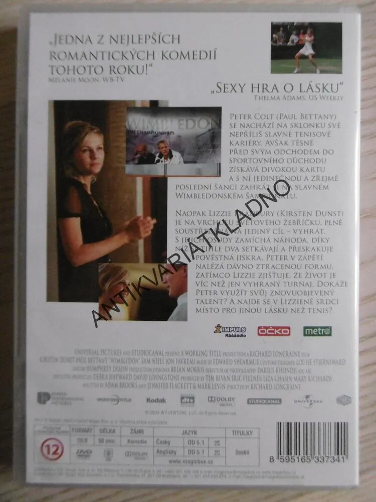 WIMBLEDON, DVD FILM 