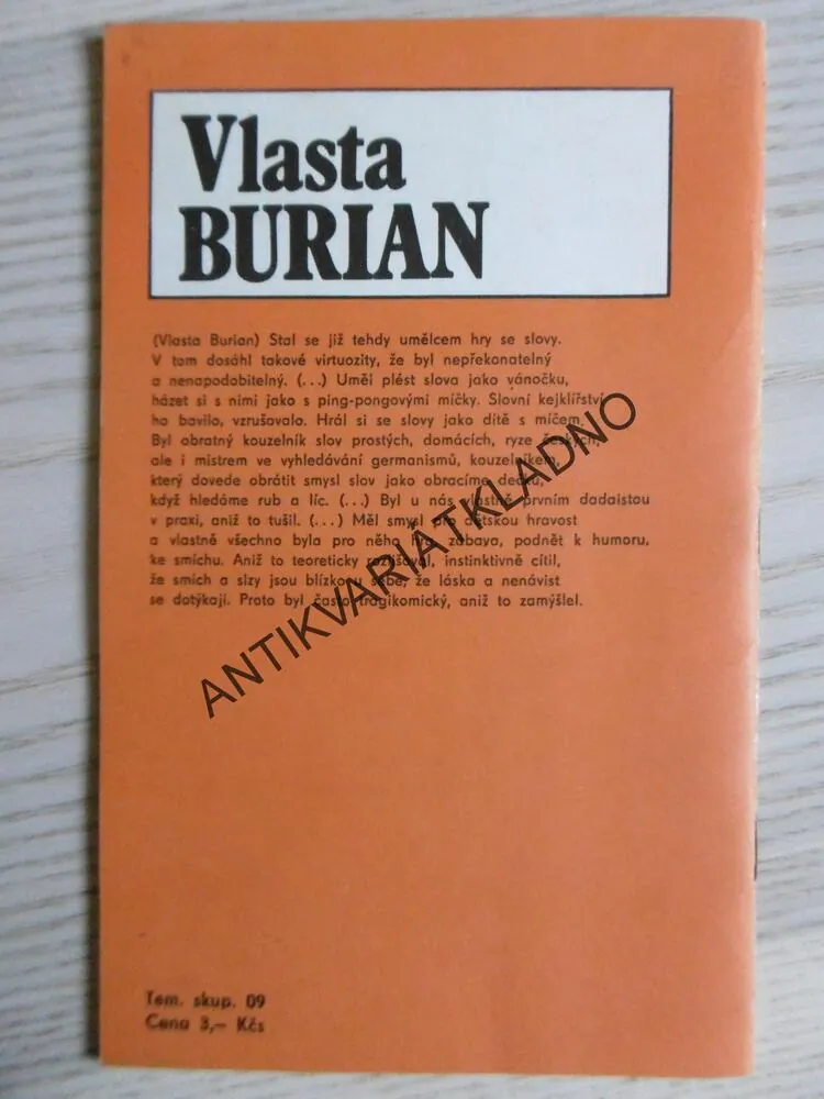 VLASTA BURIAN, ČS FILMOVÝ ÚSTAV