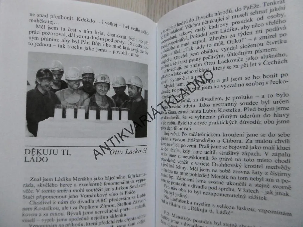VLADIMÍR MENŠÍK, POCTA VLADIMÍRU MENŠÍKOVI, JIŘÍ HUBAČ, KOPECKÁ, **an