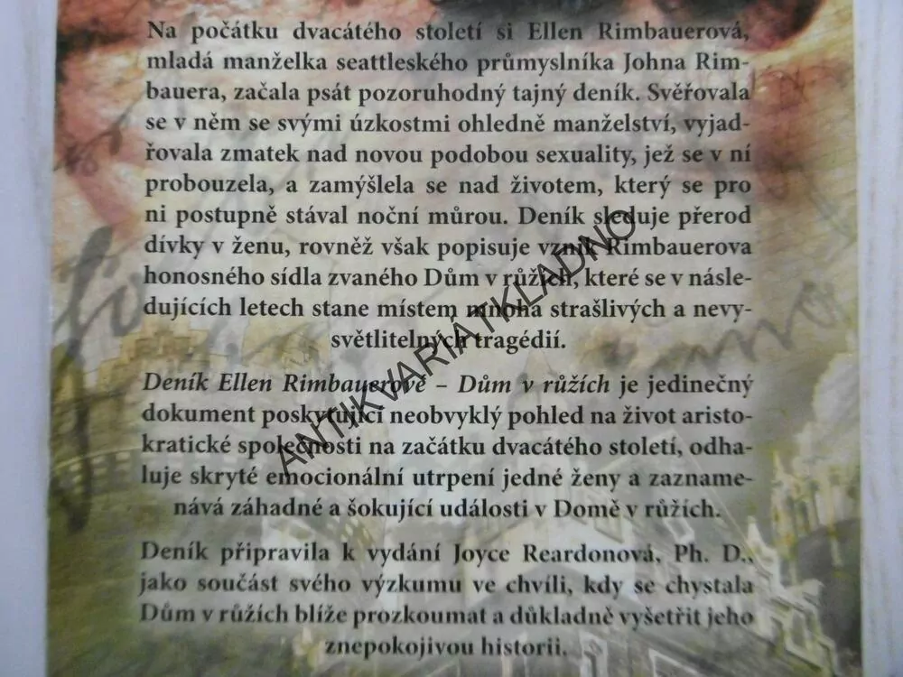 DENÍK ELLEN RIMBAUEROVÉ, DŮM V RŮŽÍCH, JOYCE REARDONOVÁ, **an