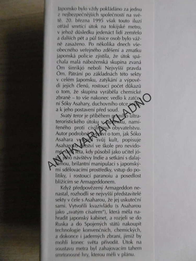 SVATÝ TEROR ARMAGEDON V TOKIU, D.W. BRACKETT, **an