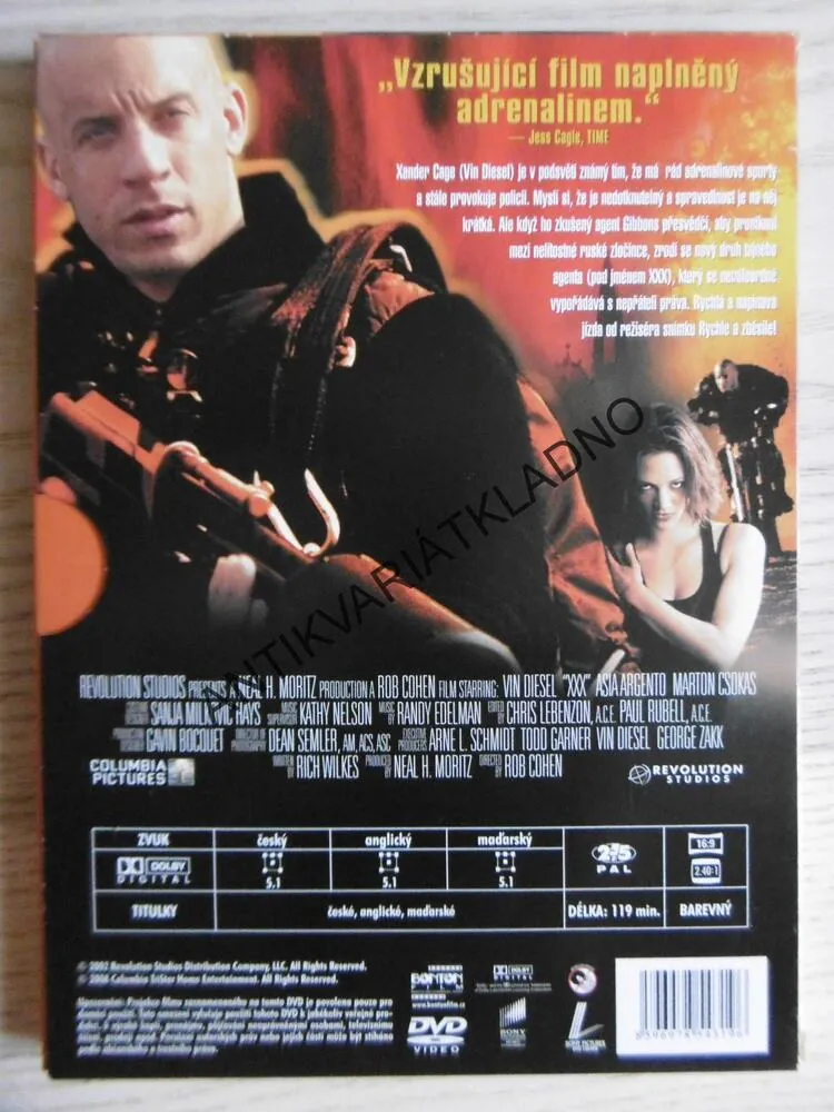 XXX, VIN DIESEL, DVD FILM